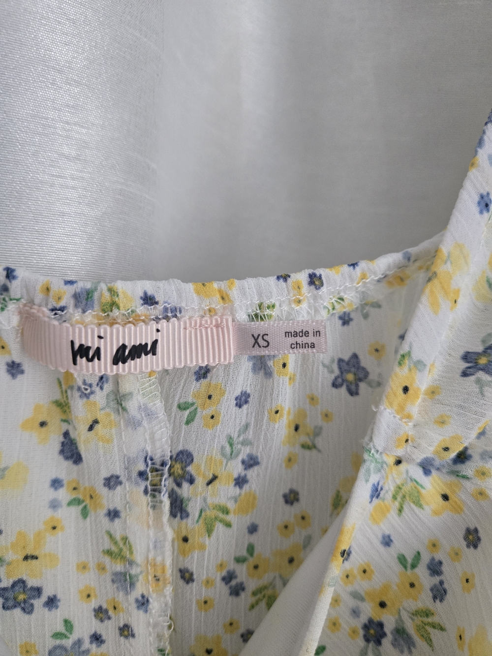 Mi Ami Yellow Floral Square-Neck Mini Dress - Picture 3 of 3
